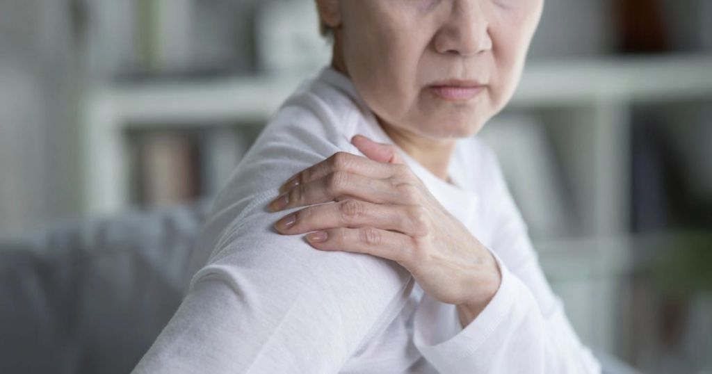 Woman with shoulder